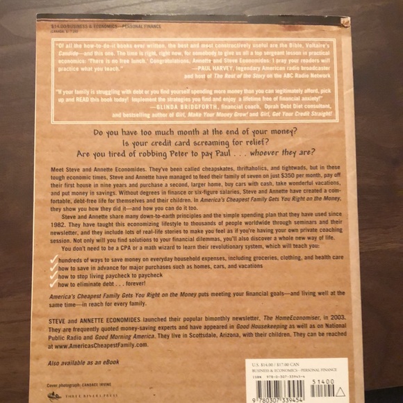 🌟BUY NOW🌟America’s Cheapest Family 280 pg paperback New York Times Bestseller - Picture 2 of 2
